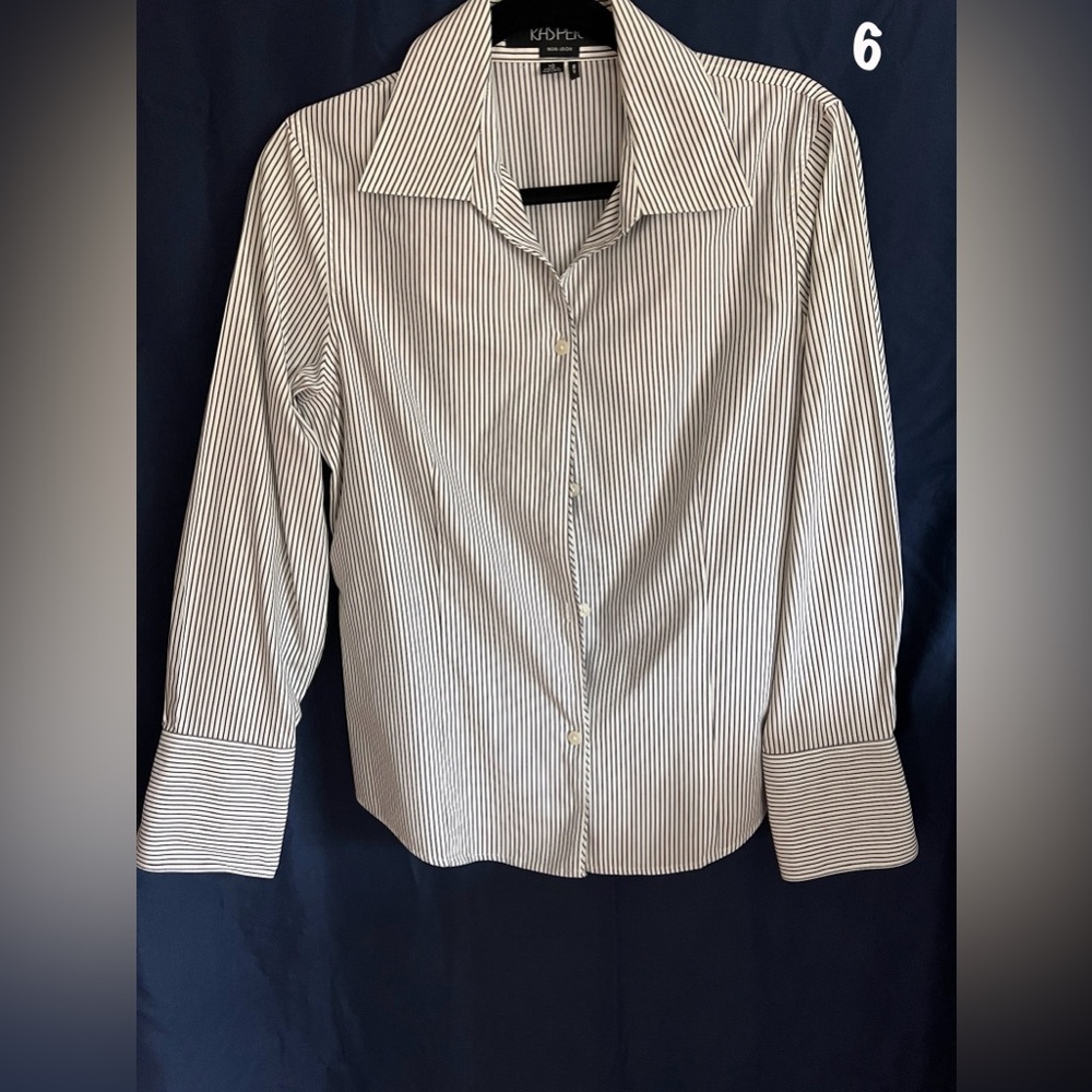 Kasper noniron size 10 long sleeve, but not blouse with double cuff